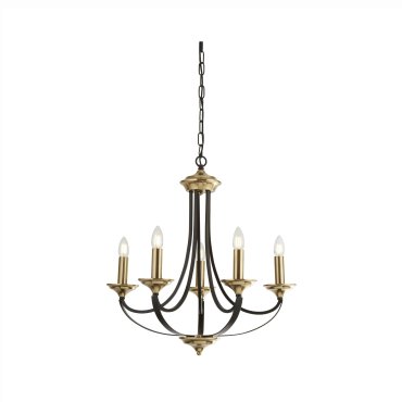 Searchlight Belfry - Kronleuchter - Ø 58 x 150 cm - Bronze und Braun