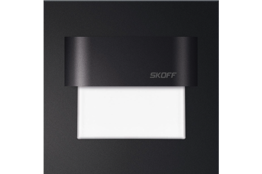 Skoff Tango LED - Wandeinbauleuchte - 73 x 73 mm, passt in 60 mm Einbaudose - schwarz - 230V - 4000K