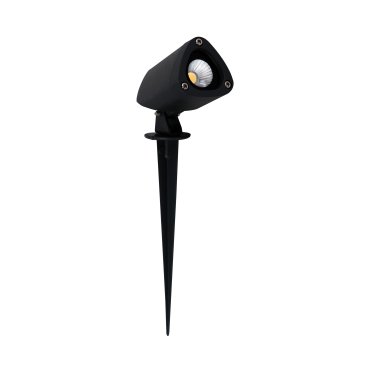 Nova Luce Inside - Bodenstrahler auf Erdspieß - 24 cm - 3W LED inkl. - IP65 - schwarz