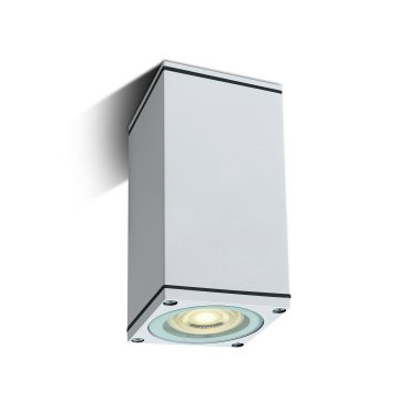 ONE Light GU10 Outdoor Cubes - Aufbaustrahler - 6,3 x 6,3 x 13,5 cm - IP54 - weiß