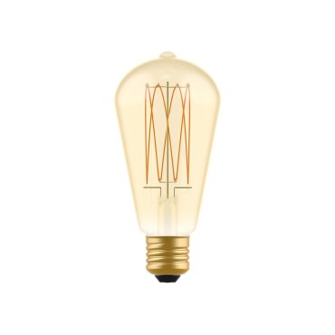Creative Cables LED-Filament-Lampe - Ø 6,4 x 14,9 cm - E27 - 7W dimmbar - 2700K - Bernsteinfarben