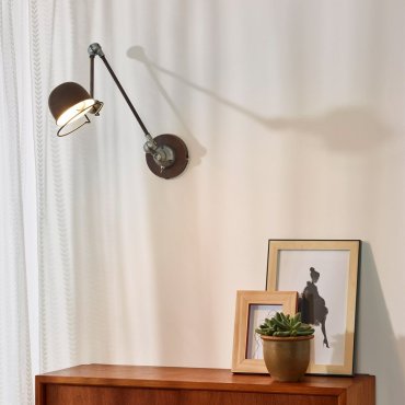 Lucide Honore - Wandleuchte mit Schalter - 10,5 x 70 x 46 cm - rostbraun