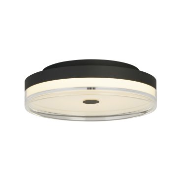 Searchlight Cyprus - Deckenleuchte - Ø 40 x 11 cm - 29W dimmbare LED inkl - schwarz und transparent
