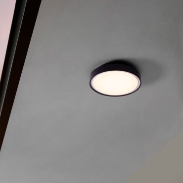 Nova Luce Sky - Außen-Deckenleuchte - Ø 30 x 7,7 cm - 15W LED inkl. - IP65 - Sand schwarz