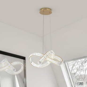 Nova Luce Conceto - pendelleuchte - Ø 60 x 120 cm - 49W dimmbare LED inkl. - gold
