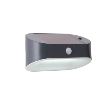 Searchlight Ella - Außenwandleuchte mit Solarsensor - 17 x 9,5 cm - 1,2W LED inkl. - IP44 - anthrazit