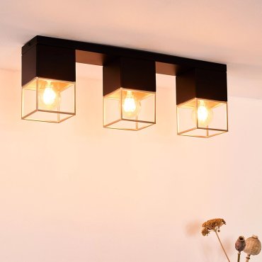 Lucide Rixt - Deckenleuchte - 54 x 10 x 18 cm - schwarz