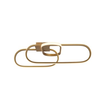 Searchlight Clip - Deckenleuchte - 65 x 18 cm - 37W LED inkl - gold und opal