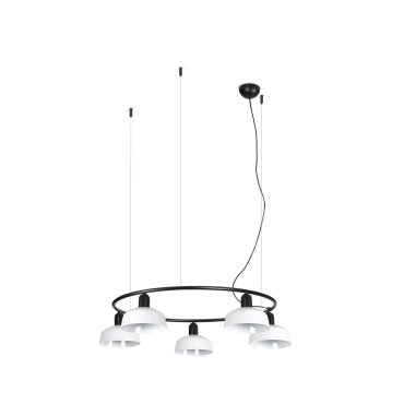 Faro Tatawin S - Hängeleuchte - Ø 90 x 100 x 210 cm - schwarz satiniert und weiß glänzend