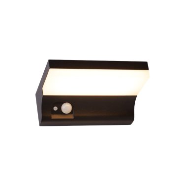 Searchlight Solly - Außenwandleuchte mit Solarsensor - 16 x 6 x 11 cm - 2W LED inkl. - IP54 - schwarz