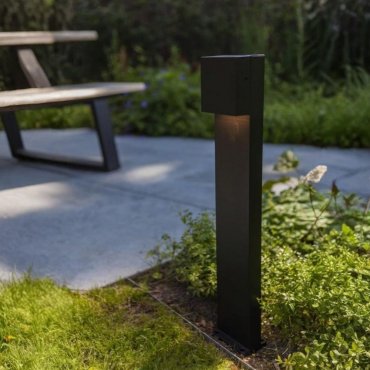 Lutec Gemini XF - Gartenleuchte - 9,2 x 11 x 65 cm - 7,4W LED inkl - IP54 - schwarz - warmweiß