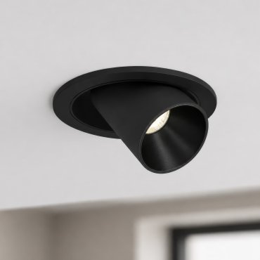 ONE Light Recessed COB - Einbauspot mit 3 Reflektoren inklusive - Ø 136 mm - Einbaumaß Ø 120 mm - 12W dimmbare LED inkl. - schwarz