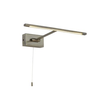 Searchlight LED Picture Lights - Wandleuchte mit Zugschalter - 34 x 5 cm - 8W LED inkl. - Messing antik