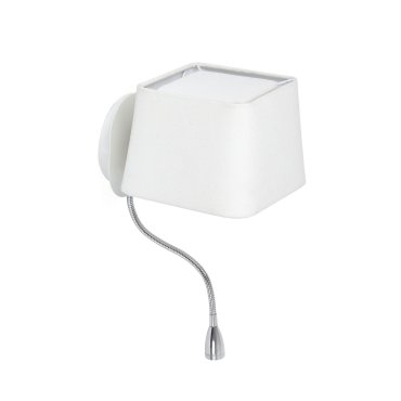 Faro Sweet - Wandleuchte mit Schalter - 20 x 24,5 x 45 cm - 1W LED inkl. - matt weiß
