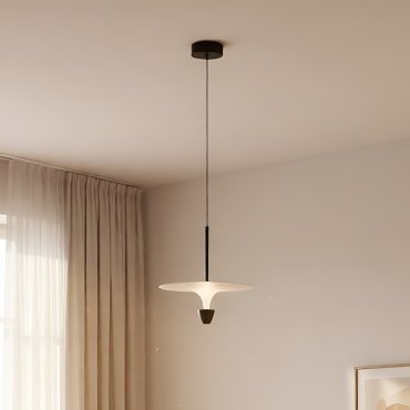 Nova Luce Luet - Hängelampe - Ø 34 x 180 cm - 11W LED inkl. - sand schwarz und weiß