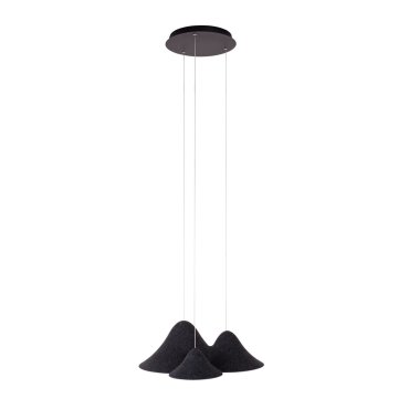 Maxlight Bellmond - Hängeleuchte - Ø 60 x 200 cm - 21W LED inkl. - schwarz und grau