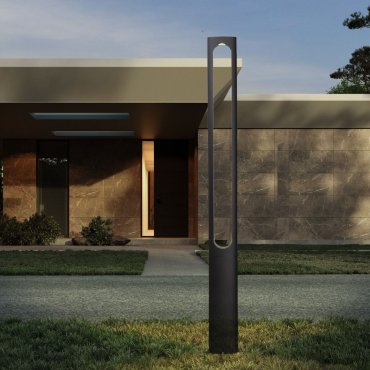 Nova Luce Eta - Gartenleuchte - 23 x 200 x 12 cm - 21W LED inkl. - IP65 - dunkel anthrazit