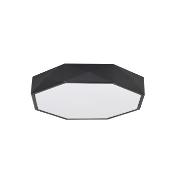 Nova Luce Eben - Deckenleuchte - Ø 40 x 6 cm - 24W LED inkl. - sandschwarz und mattweiß