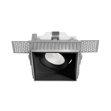 Nova Luce Brad - rahmenloser Einbaustrahler - 88 x 88 mm, 85 x 85 mm Einbaumaß - schwarz