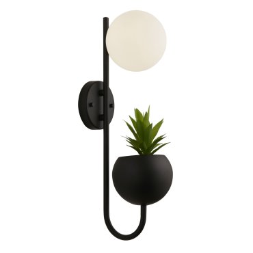 Searchlight Lunar - Wandleuchte - 5 x 46 cm - schwarz und opal
