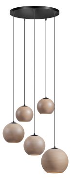 ETH Orb Saturn - pendelleuchte - Ø 65 x 350 cm - schwarz und taupe