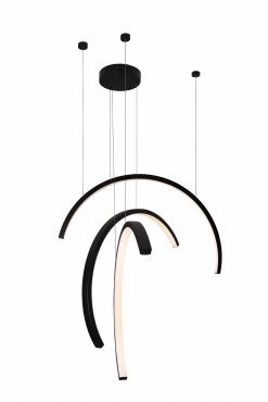 Maxlight Trio Arc - Hängeleuchte - 80 x 180 cm - 3 x 21W LED inkl. - schwarz
