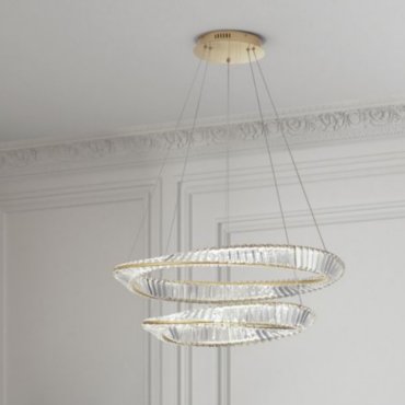 Nova Luce Aurelia - hängeleuchte - Ø 80 x 150 cm - 72W dimmbares LED inkl. - gold
