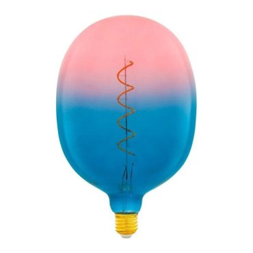 Daylight Italia Egg LED Lampe - Ø 17 x 26 cm - E27 - 4W dimmbar - 2300K - blau &amp; rosa
