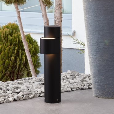 Nova Luce Aduro - Gartenleuchte - 7,5 x 35 x 11,7 cm - 8W LED inkl. - IP54 - dunkel anthrazit