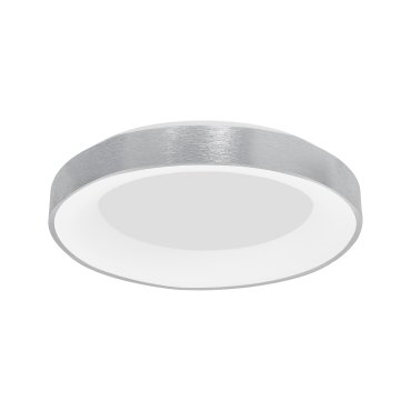 Nova Luce Rando Thin - Deckenleuchte - Ø 60 x 9 cm - 50W dimmbare LED inkl - gebürstetes Silber