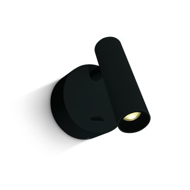 ONE Light Reading Spots - Wandleuchte mit Schalter - Ø 8 x 9 cm - 3W LED inkl. - schwarz