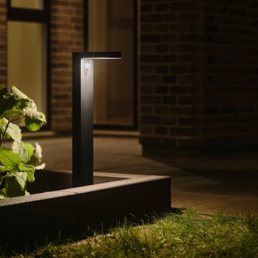 Nordlux Rica Round Solar - Gartenpfosten auf Erdspieß mit Solarantrieb - Ø 15 x 60 cm - 5W LED inkl. - IP44 - schwarz
