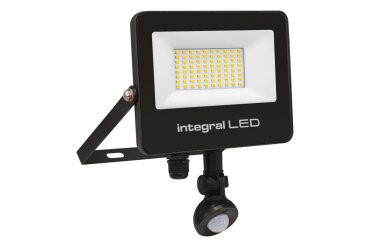 Integral LED Super Slim 2 – strahler mit bewegungsmelder – 22,2 x 3,9 x 25,5 cm – 50W LED inkl. – via Tuya Smart – einstellbare Lichtfarbe - IP67 – schwarz