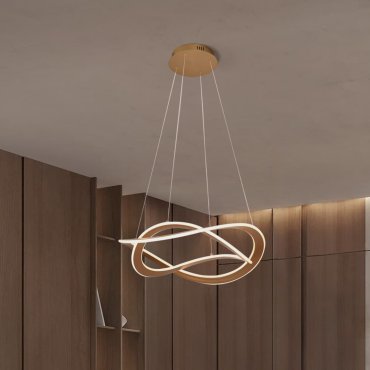 Nova Luce Celestia - Hängelampe -  Ø 60 x 120 cm - 87W dimmbar LED inkl. - messing gold