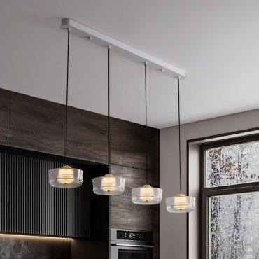 Nova Luce Keros - Hängelampe - 100 x 200 x 16 cm - 23W LED inkl. - Platin Gold