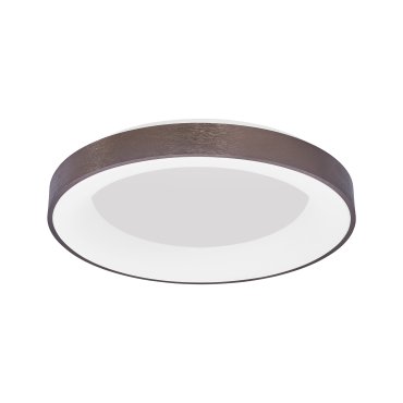Nova Luce Rando Thin - Deckenleuchte - Ø 60 x 9 cm - 50W dimmbare LED inkl - gebürsteter Kaffee