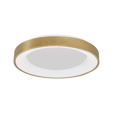Nova Luce Rando Thin - Deckenleuchte - Ø 60 x 9 cm - 50W dimmbare LED inkl - gebürstetes Gold