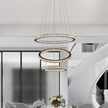 Nova Luce Ginevra - hängeleuchte - Ø 51 x 120 cm - 69W dimmbare LED inkl. - sand schwarz