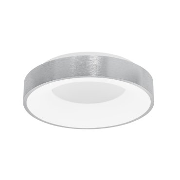 Nova Luce Rando Thin - Deckenleuchte - Ø 38 x 9 cm - 30W dimmbare LED inkl - gebürstetes Silber