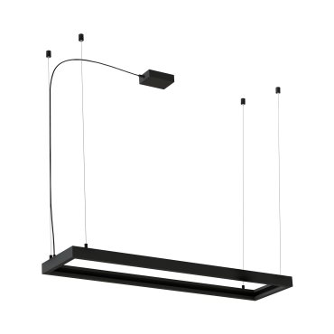 Nova Luce Sign - rechteckiges magnetisches Hängeprofil - 120 x 30 x 120 cm - schwarz