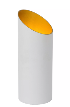 AUSSTELLUNGSSTÜCK - Lucide Quirijn - Tischleuchte - Ø 9,6 x 25 cm - weiß und Messing