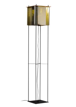 ETH Cube - stehleuchte - 30 x 30 x  160 cm - schwarz, gold und silber