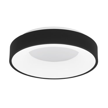 Nova Luce Rando Thin - Deckenleuchte - Ø 38 x 9 cm - 30W dimmbare LED inkl. - sand schwarz