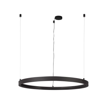 Nova Luce Loop 01 - rundes magnetisches Pendelprofil - Ø 90 x 120 cm - schwarz