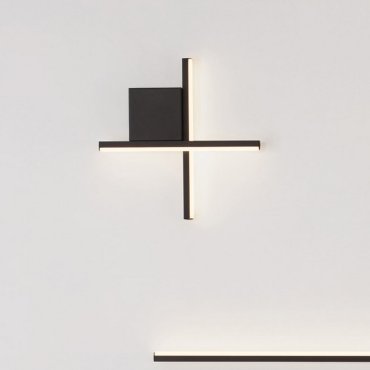 Nova Luce Cross - wandleuchte - 30 x 30 x 4 cm - 10W LED inkl. - Sand schwarz