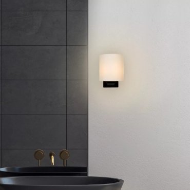 Lucide Jenno - Badezimmer-Wandleuchte - 12 x 14,5 x 16 cm - IP44 - schwarz