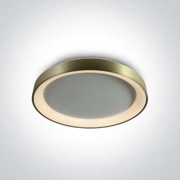 ONE Light LED Dekorative Plafo - Deckenleuchte - Ø 37,5 x 5,7 cm - 30W dimmbare LED inkl - Messing gebürstet