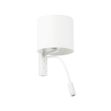 Faro Tira - Wandleuchte mit Schalter - 18 x 21 x 48 cm - 3W LED inkl. - matt weiß