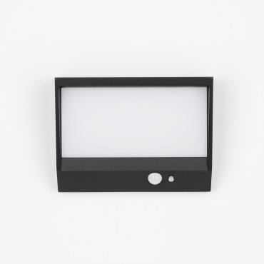 Nova Luce Valor - Außen-Solar-Wandleuchte mit Bewegungsmelder - 18,6 x 14 x 7,2 cm - 2W LED inkl. - IP65 - dunkel anthrazit