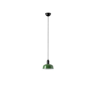 Faro Tatawin S - Pendelleuchte - Ø 18,4 x 208,1 cm - schwarz satiniert und grün glänzend